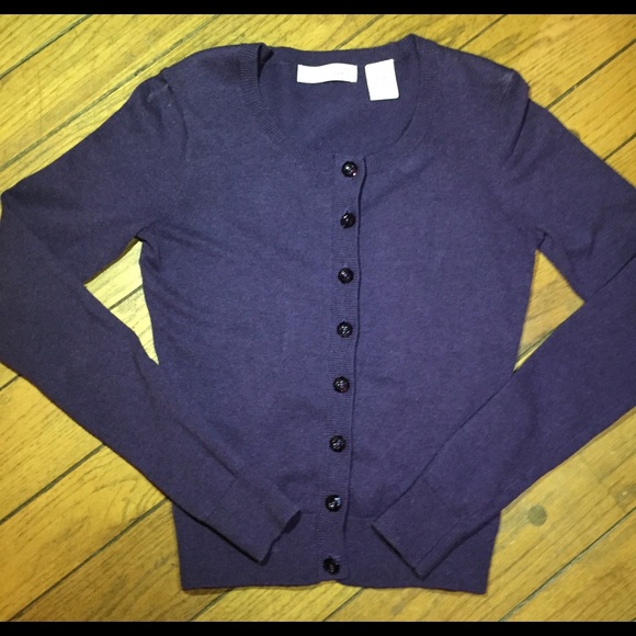 kersh Sweaters - Kersh eggplant cardigan size xs